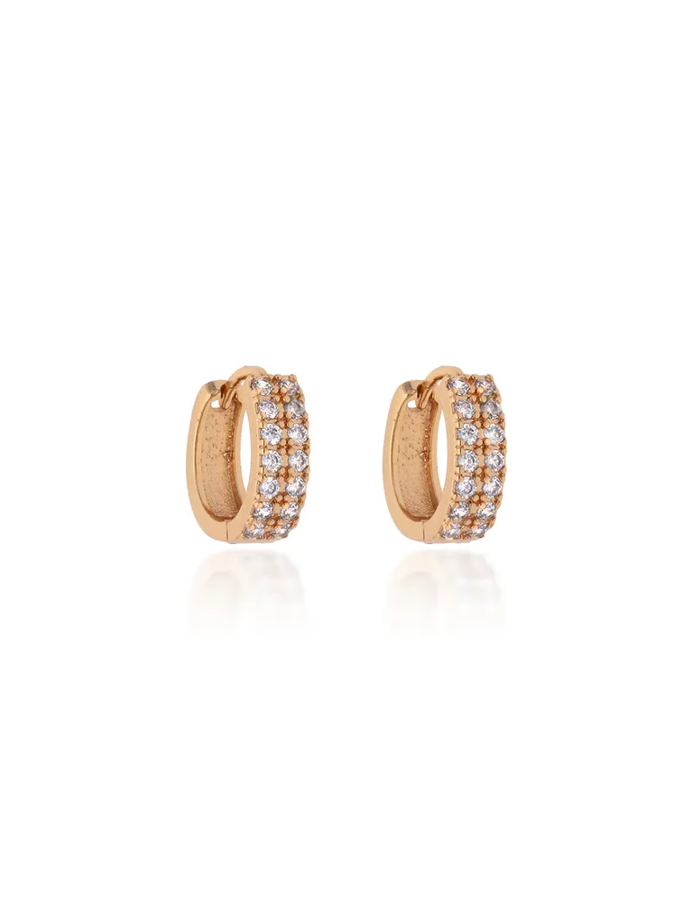 AD / CZ Bali type Earrings in Gold finish - CNB19231