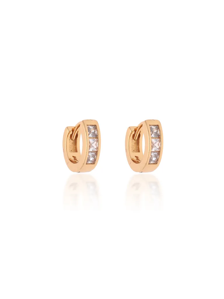 AD / CZ Bali type Earrings in Gold finish - CNB19264