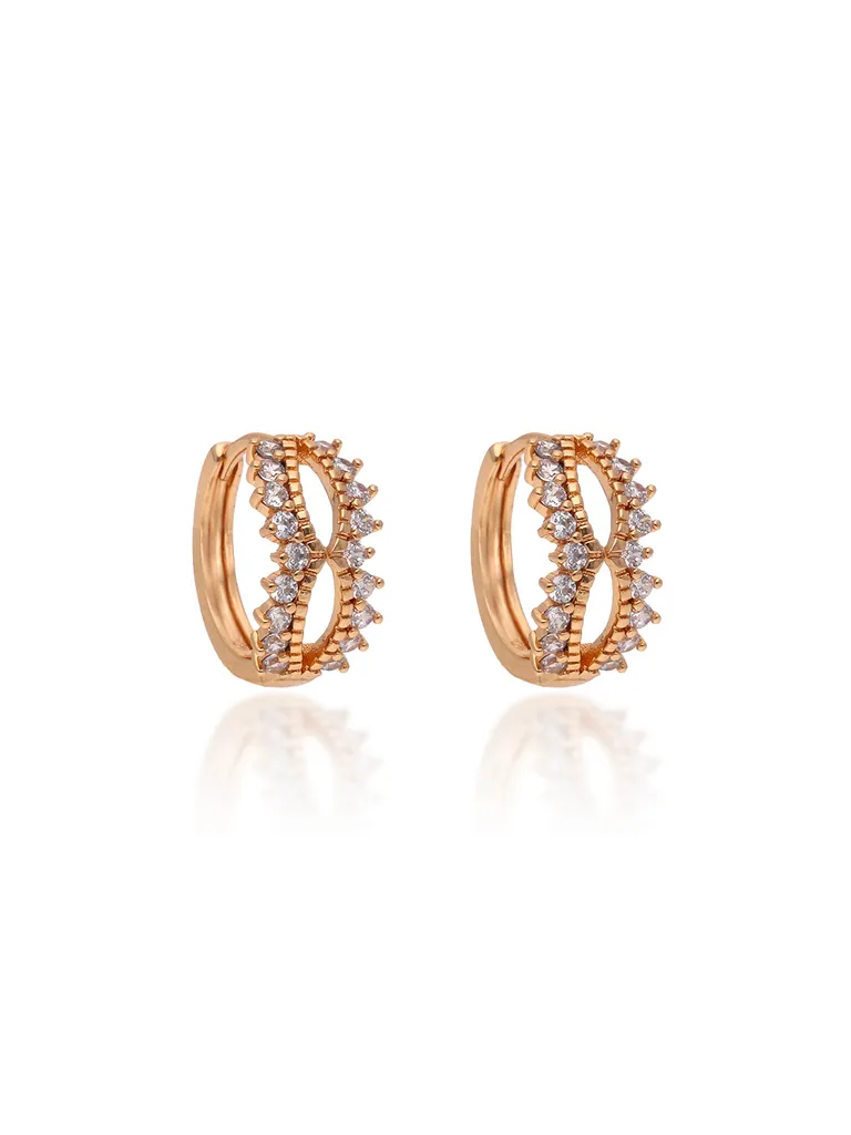 AD / CZ Bali type Earrings in Gold finish - CNB19272