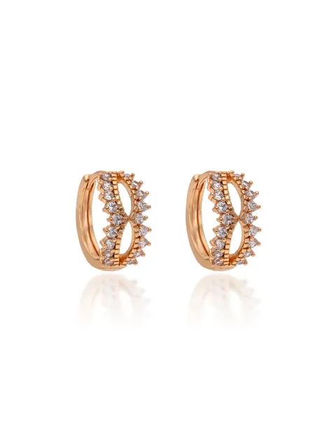 AD / CZ Bali type Earrings in Gold finish - CNB19272