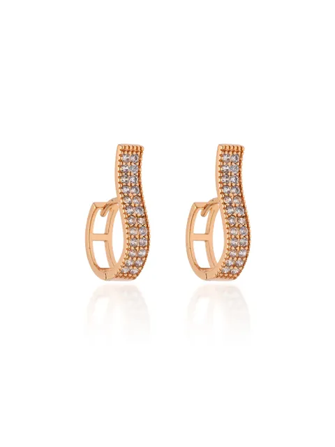 AD / CZ Bali type Earrings in Gold finish - CNB19277