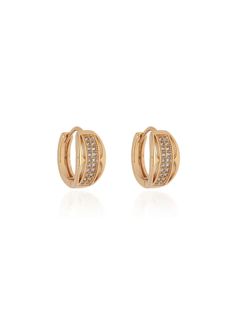 AD / CZ Bali / Hoops in Gold finish - CNB24645