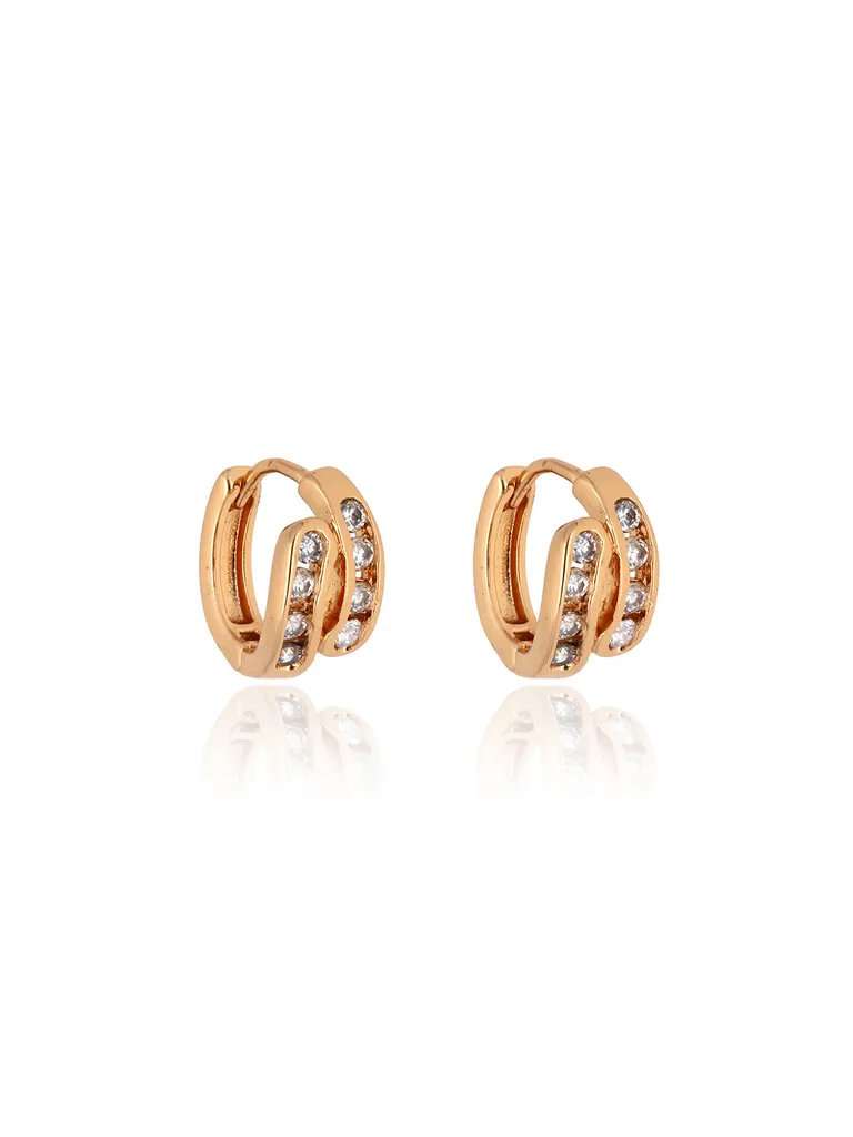 AD / CZ Bali / Hoops in Gold finish - CNB24693