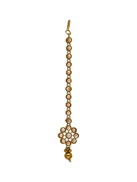 Reverse AD Maang Tikka in Oxidised Gold Finish - CNB960
