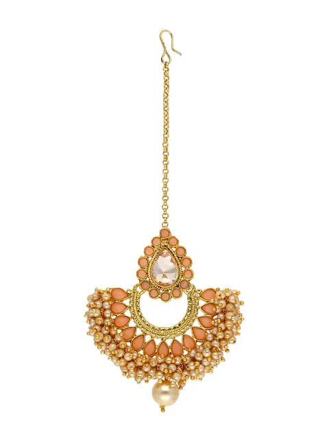 Reverse AD Maang Tikka in Oxidised Gold Finish - CNB1008