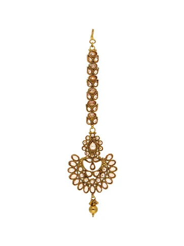 Reverse AD Maang Tikka in Oxidised Gold Finish - CNB1047