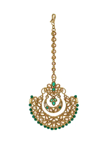 Reverse AD Maang Tikka in Oxidised Gold Finish - CNB1053