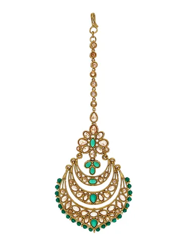 Reverse AD Maang Tikka in Oxidised Gold Finish - CNB1055