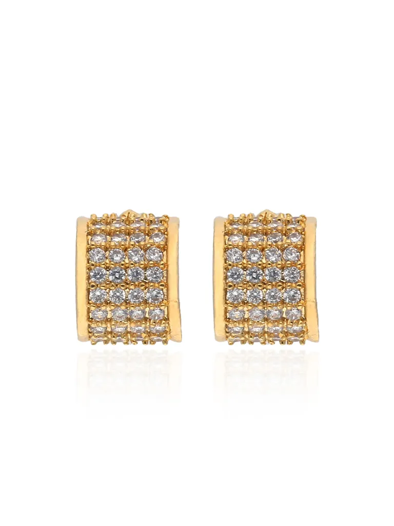 AD / CZ Bali type Earrings in Gold finish - AYC961GO