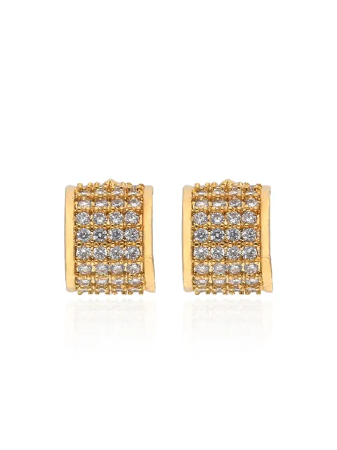AD / CZ Bali type Earrings in Gold finish - AYC961GO