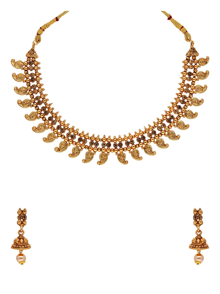 Antique Necklace Set in Gold finish - KOT4105