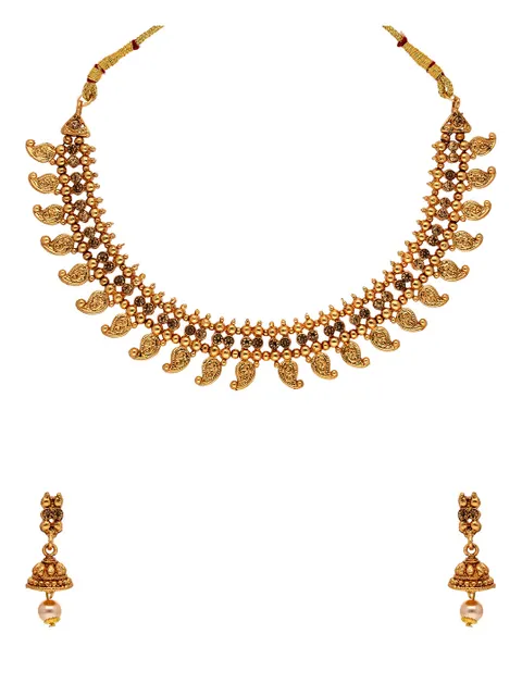 Antique Necklace Set in Gold finish - KOT4105