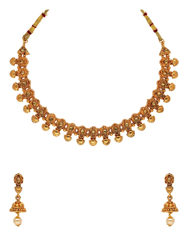 Antique Necklace Set in Gold finish - KOT4102