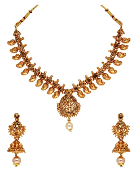 Antique Necklace Set in Gold finish - KOT4104