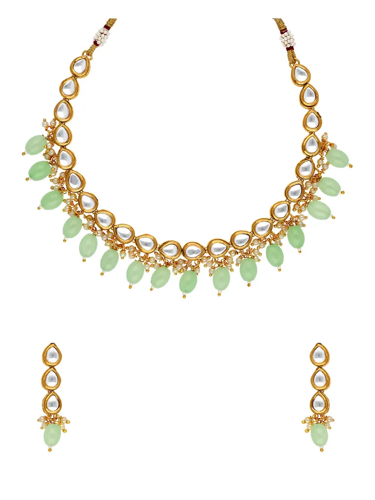 Kundan Necklace Set in Gold finish - CNB28641
