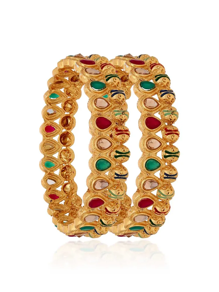 Antique Bangles in Gold finish - 1075