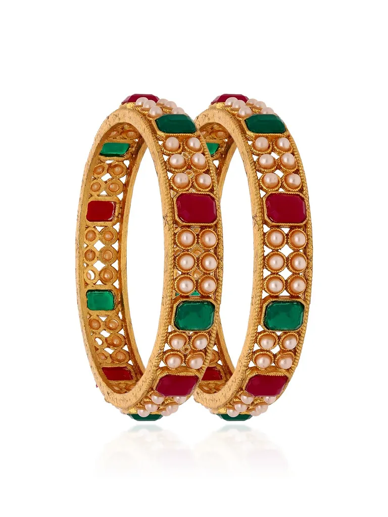 Antique Bangles in Gold finish - 1076