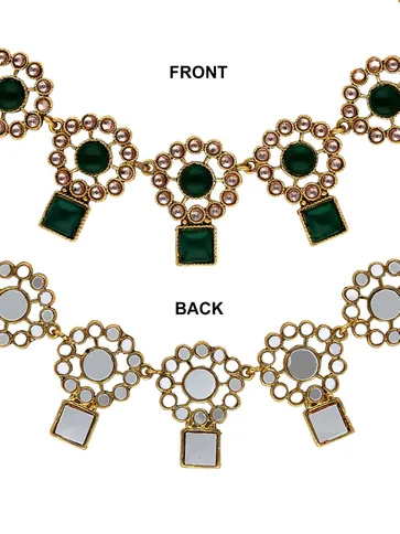 Reversible Antique Necklace Set in Gold finish - PRT6845
