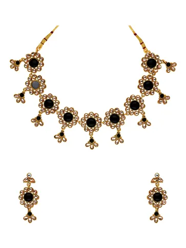 Reversible Antique Necklace Set in Gold finish - PRT6847