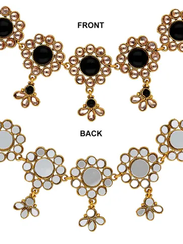 Reversible Antique Necklace Set in Gold finish - PRT6847