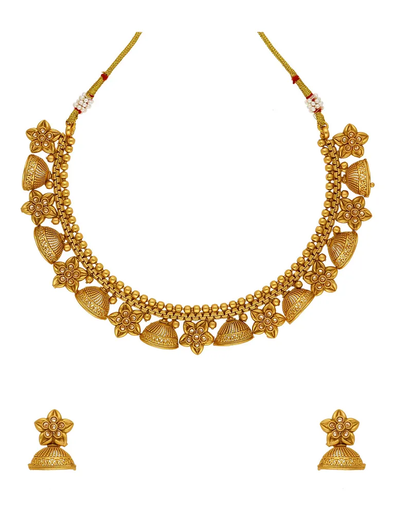 Antique Necklace Set in Rajwadi finish - AMN156