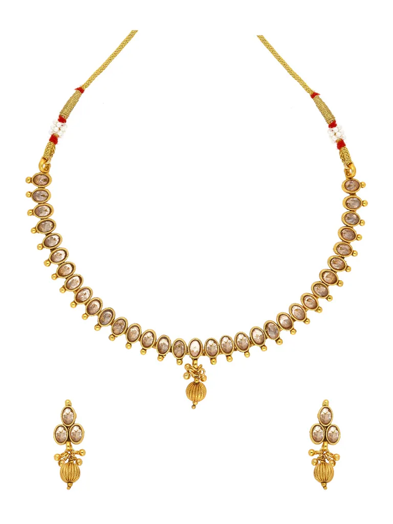 Reverse AD Necklace Set in Gold finish - AMN100