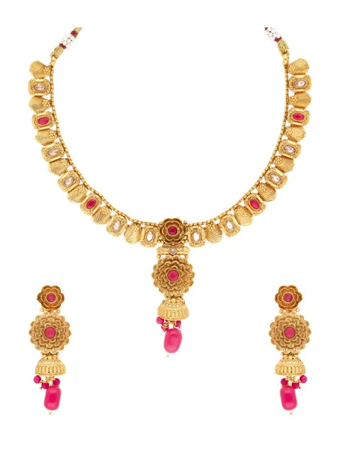 Antique Necklace Set in Gold finish - AMN121
