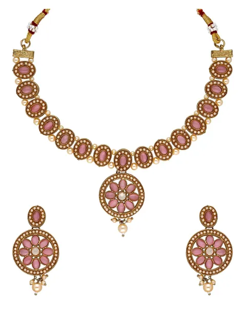 Antique Necklace Set in Mehendi finish - KOT885