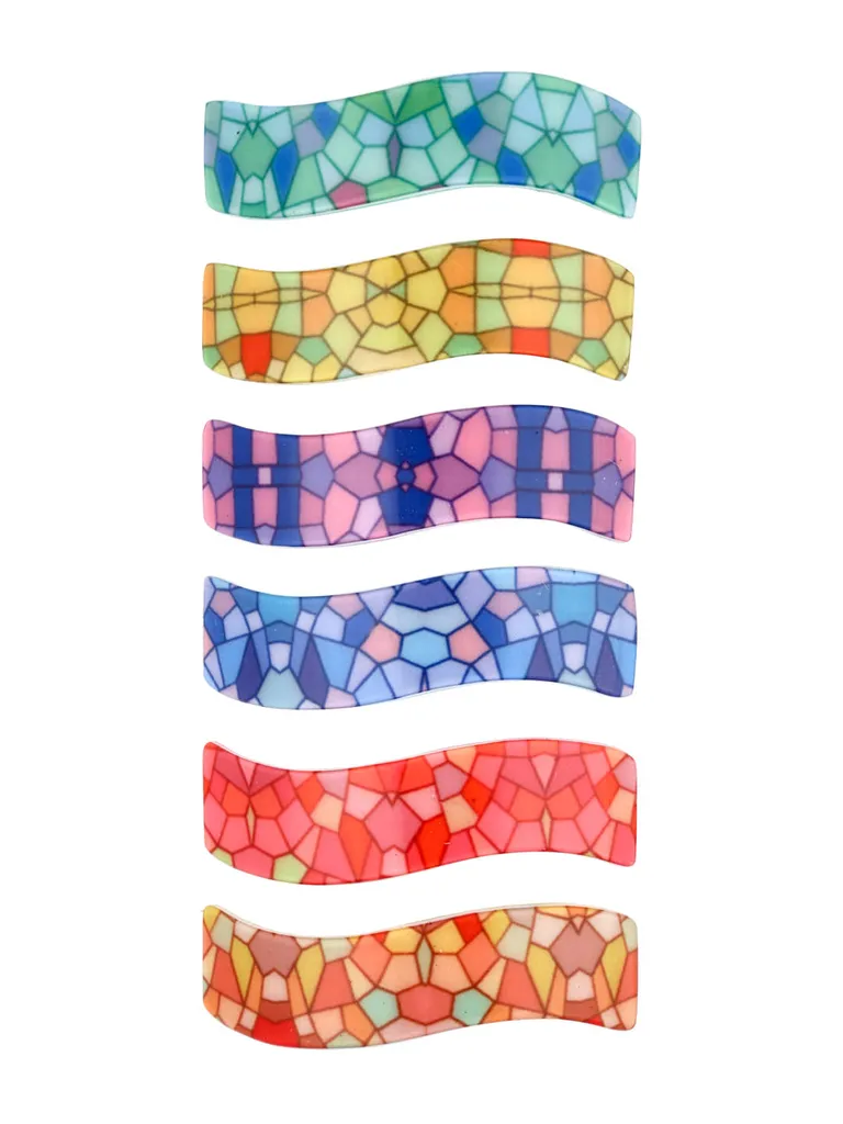 Printed Hair Clip in Assorted color - KIN25C