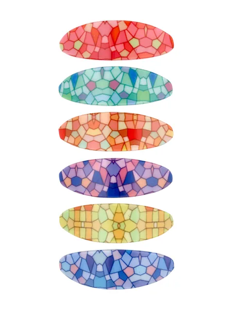 Printed Hair Clip in Assorted color - KIN25B