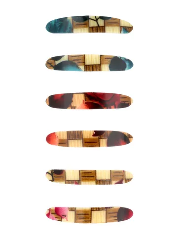 Printed Hair Clip in Assorted color - NIH67