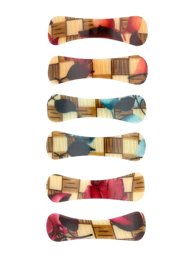 Printed Hair Clip in Assorted color - CNB29542