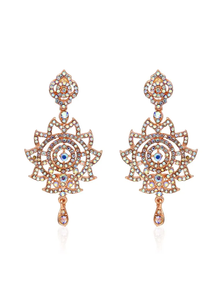 Traditional Long Earrings in Rose Gold finish - SHA3209