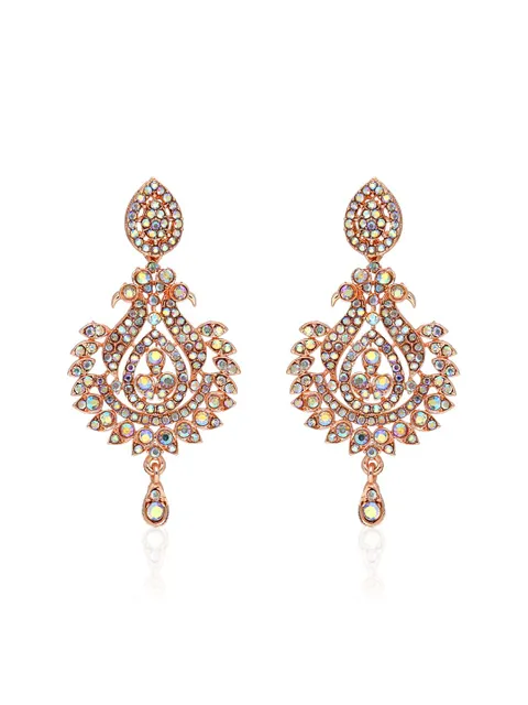 Traditional Long Earrings in Rose Gold finish - SHA3381