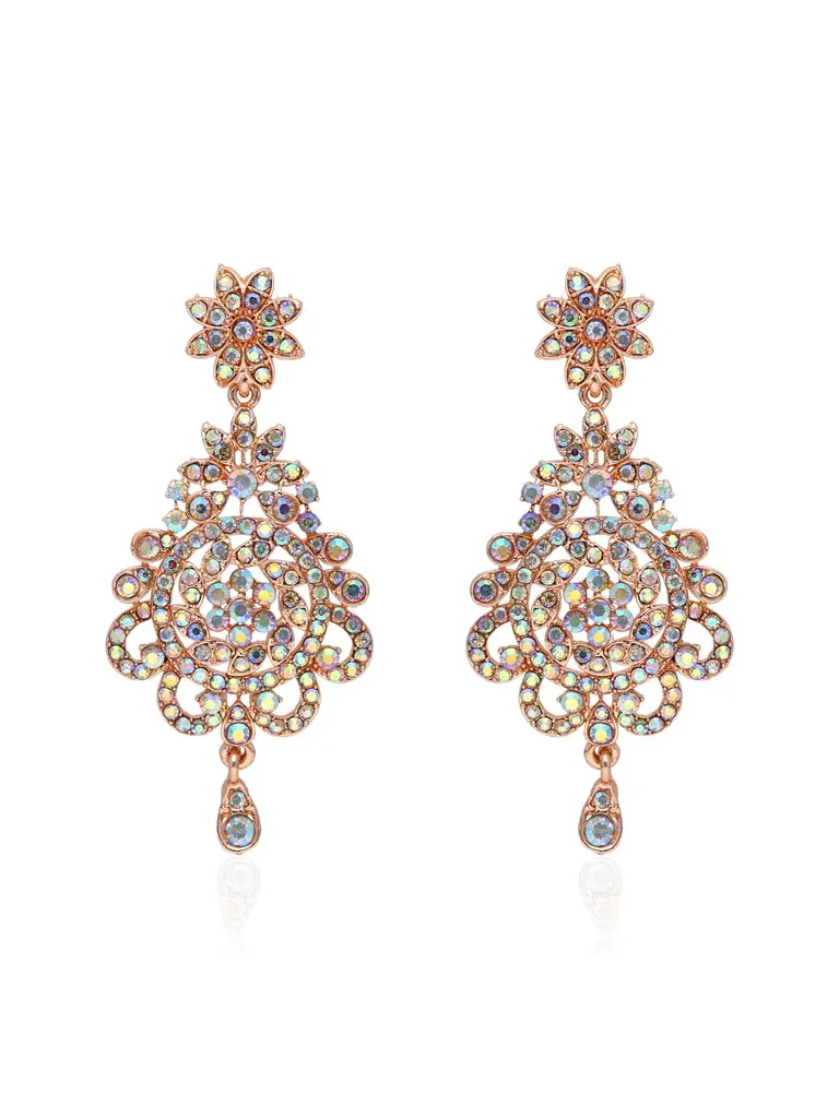 Traditional Long Earrings in Rose Gold finish - SHA3375