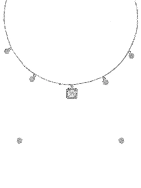 Western Necklace Set in Rhodium finish - CNB29940