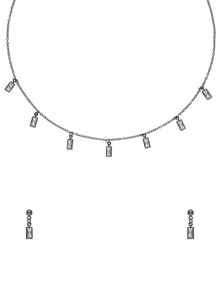 Western Necklace Set in Black Rhodium finish - CNB29938