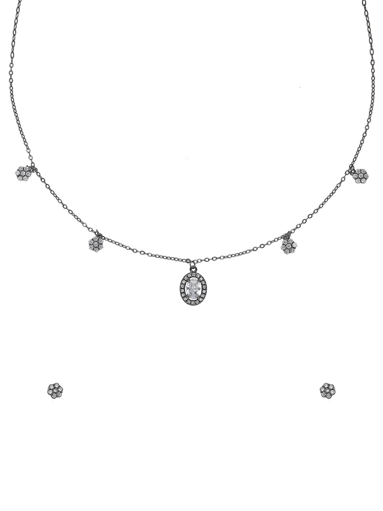 Western Necklace Set in Black Rhodium finish - CNB29948