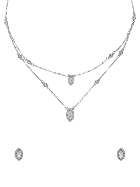 Western Necklace Set in Rhodium finish - CNB29970