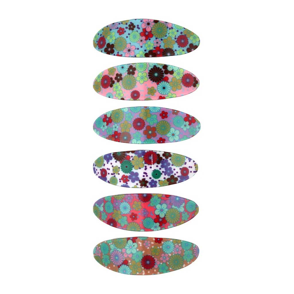 Printed Hair Clip in Assorted color - KIN27B