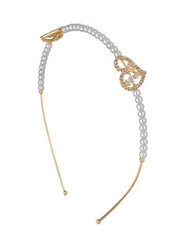 Pearls Hair Band in Gold finish - PARK20GO