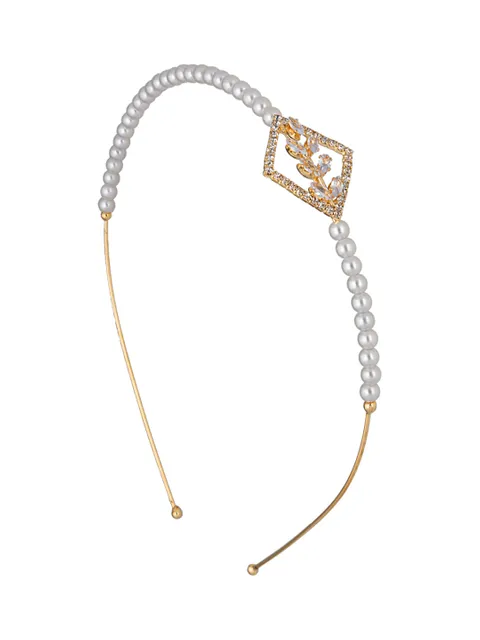 Pearls Hair Band in Gold finish - PARR18GO