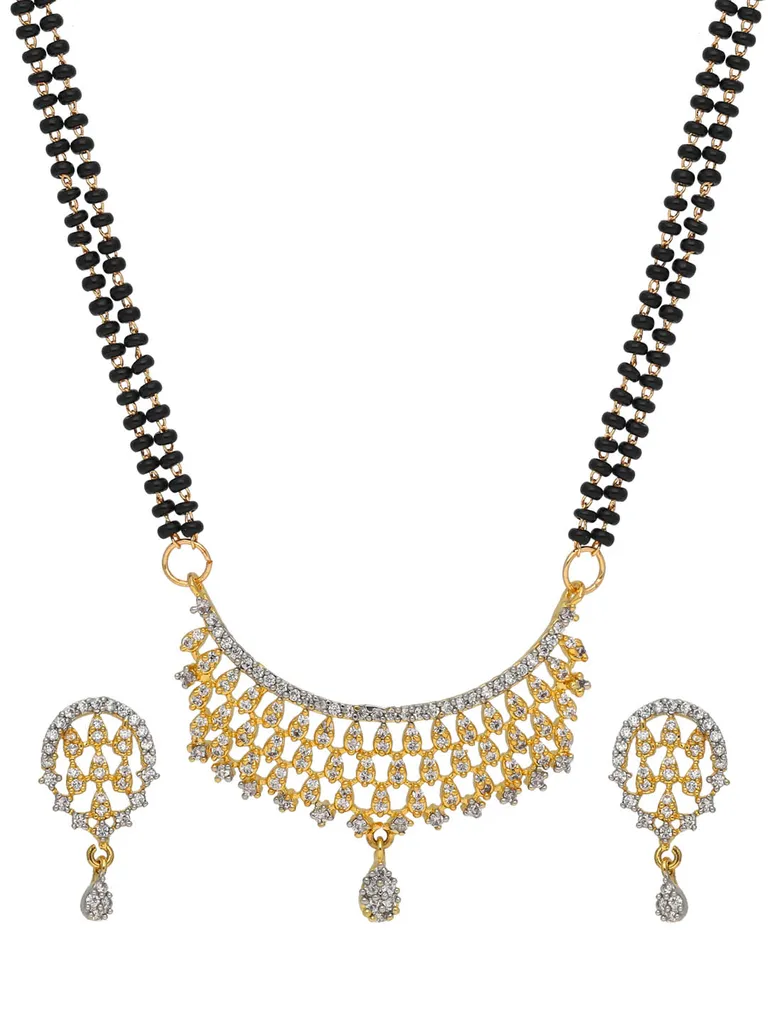 AD / CZ Double Line Mangalsutra in Two Tone finish - RRM7515TT