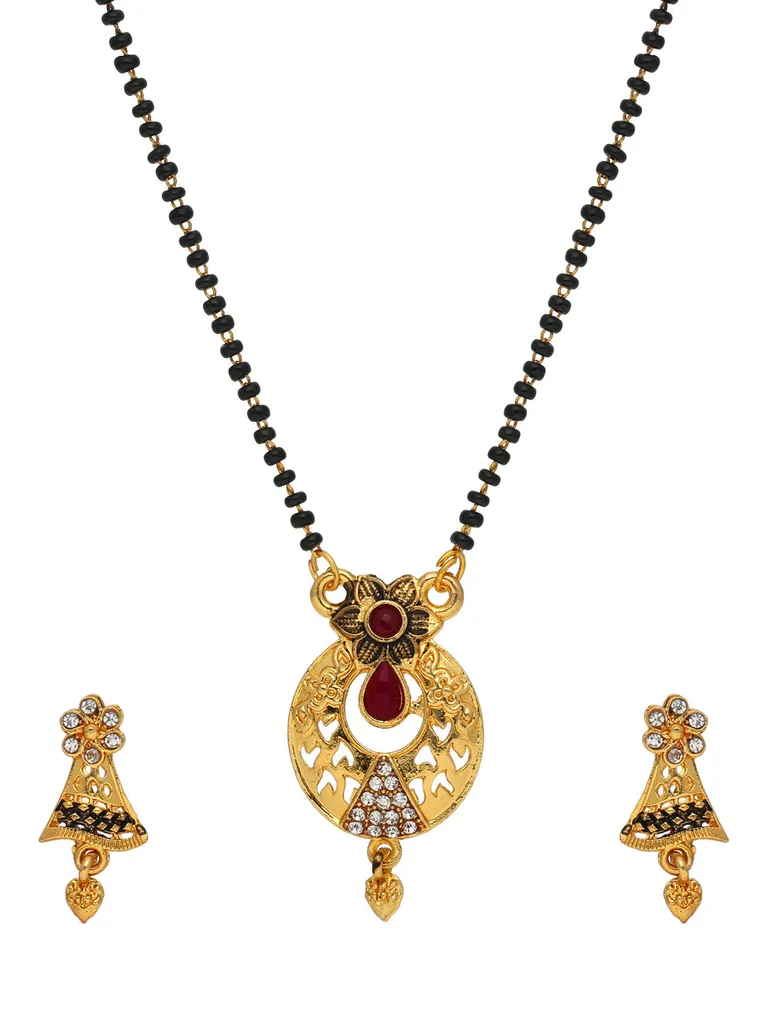 Traditional Single Line Mangalsutra in Gold finish - CNB31070