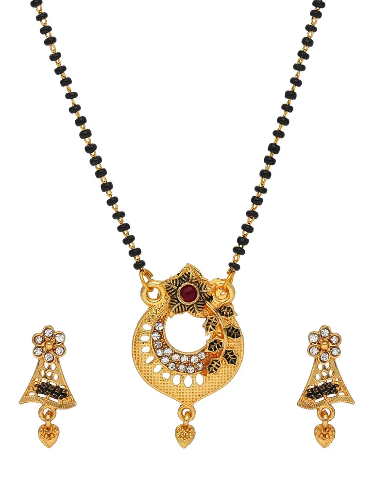 Traditional Single Line Mangalsutra in Gold finish - CNB31073