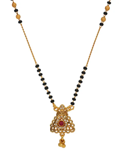 Traditional Single Line Mangalsutra in Gold finish - RRM5101