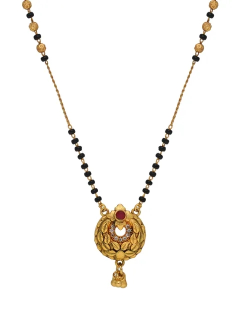 Traditional Single Line Mangalsutra in Gold finish - RRM5128
