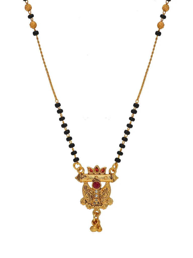 Traditional Single Line Mangalsutra in Gold finish - RRM5103