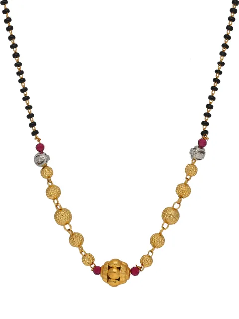 Traditional Single Line Mangalsutra in Gold finish - RRM5812