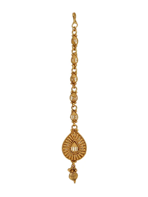 Antique Maang Tikka in Gold finish - CNB31176